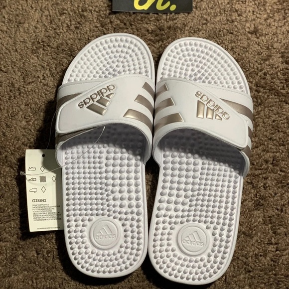 adidas adissage white